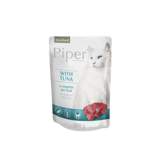 Piper Cat Sterilised – Hrană Umedă pentru Pisici Castrate cu Carne de Ton – 100 g